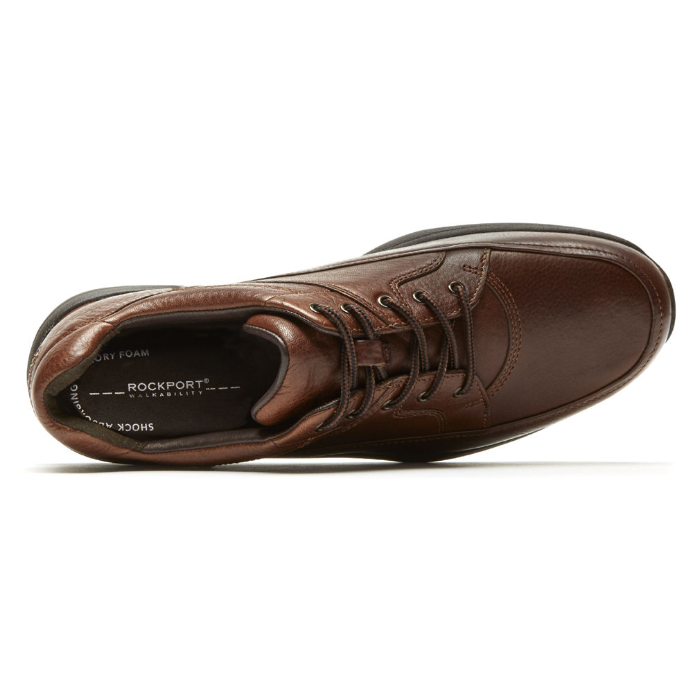 Zapatos Con Cordones Rockport Hombre Mexico - Edge Hill 2 Lace-To-Toe Marrom - EOMWL1276